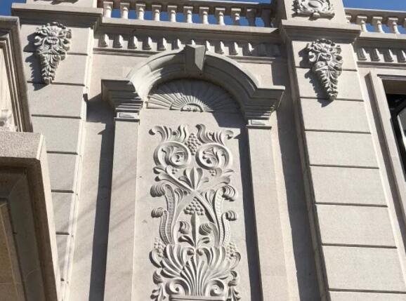 青岛海风花园别墅黄金麻石材外墙装修效果图