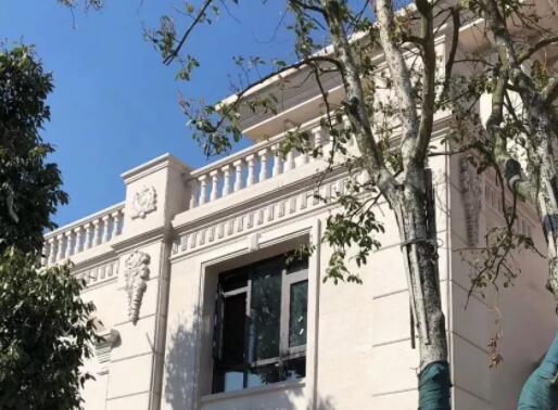 青岛海风花园别墅黄金麻石材外墙装修效果图